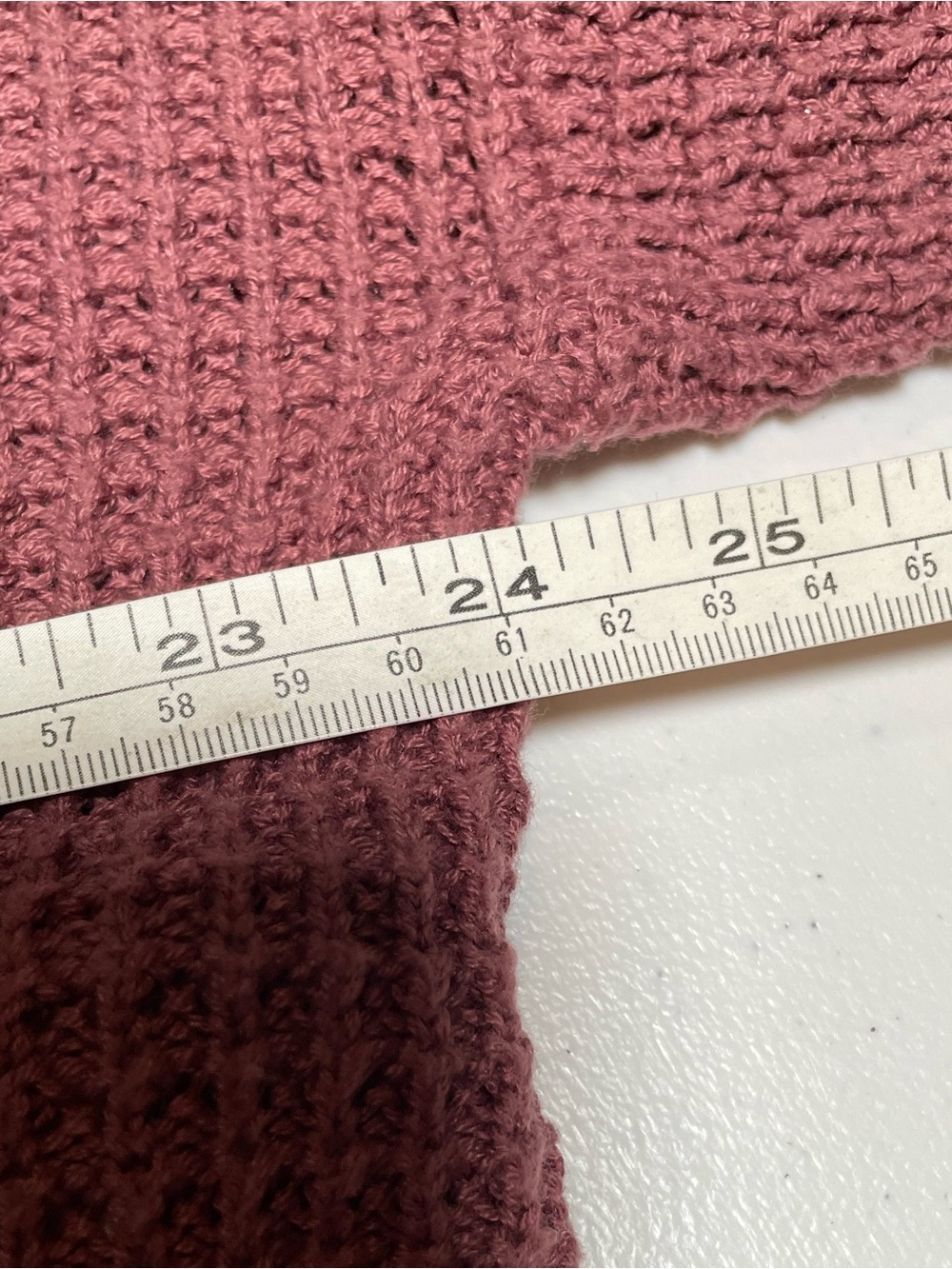 Hollister burgundy waffle-knit cropped mock neck sweater. Size L. - Picture 5 of 7